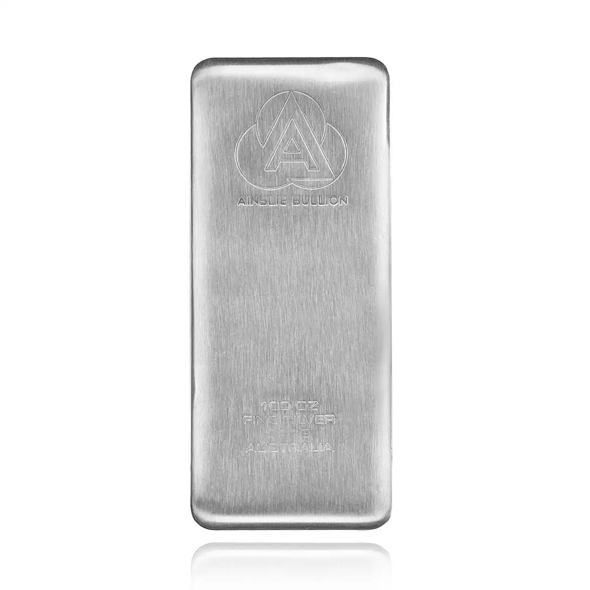 100oz silver bullion ainslie cast bars. the 100oz cast ainslie silver bar is an excellent way for investors to buy at an economical yet still manageab...